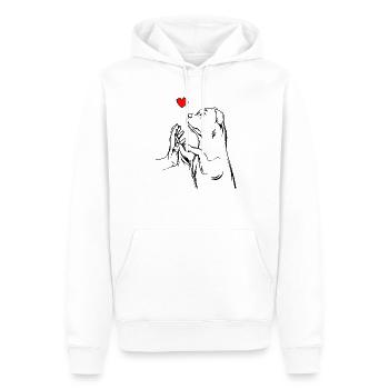 M. Rottweiler - Sweat à capuche Premium bio Homme - blanc - Devant - Nico (187cm)