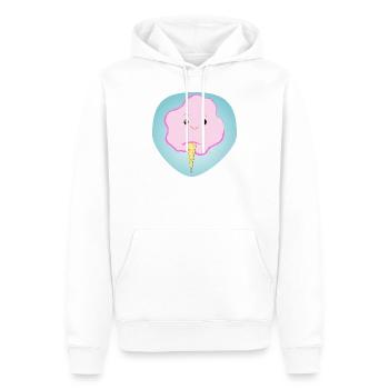 Joyeuse barbe à papa - Cadeau - Idée cadeau - Sweat à capuche Premium bio Homme - blanc - Devant - Nico (187cm)