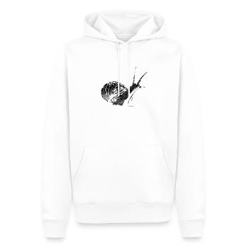 Schnecke - Männer Premium Bio Hoodie - Weiß - Vorne - Nico (187cm)