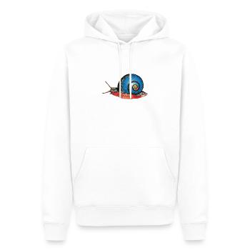 Psychedelische Schnecke - Männer Premium Bio Hoodie - Weiß - Vorne - Nico (187cm)