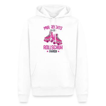 Rollschuhe - Männer Premium Bio Hoodie - Weiß - Vorne - Nico (187cm)
