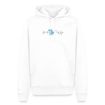 Bayern - Männer Premium Bio Hoodie - Weiß - Vorne - Nico (187cm)