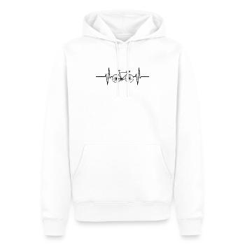 Battement de coeur Vélo Puls Vélo de course - Sweat à capuche Premium bio Homme - blanc - Devant - Nico (187cm)
