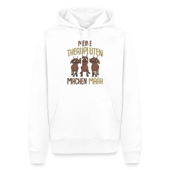 Ziege - Männer Premium Bio Hoodie - Weiß - Vorne - Nico (187cm)