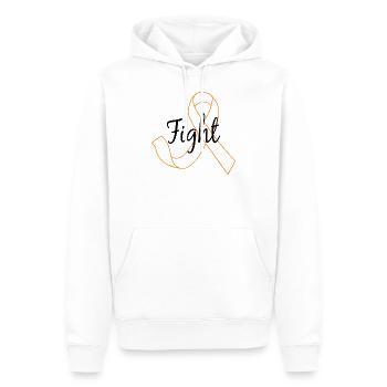 leukemia awareness month - fight shirt - Sweat à capuche Premium bio Homme - blanc - Devant - Nico (187cm)