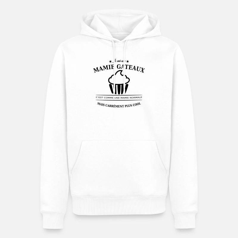 mamie gateaux - Sweat à capuche Premium bio Homme - blanc
