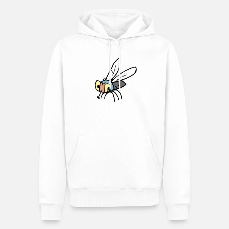 Fliege - Männer Premium Bio Hoodie - Weiß