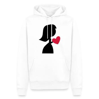 jeune mariée - Sweat à capuche Premium bio Homme - blanc - Devant - Nico (187cm)