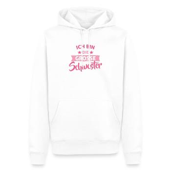 Sœur grossesse cadeau fratrie - Sweat à capuche Premium bio Homme - blanc - Devant - Nico (187cm)