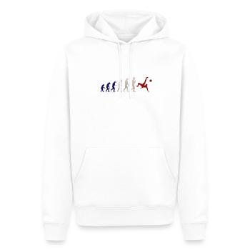 Evolution Fußball Frankreich - Männer Premium Bio Hoodie - Weiß - Vorne - Nico (187cm)