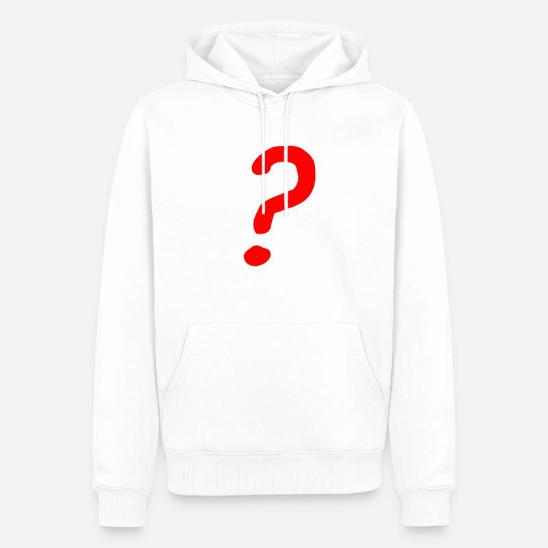 Points d’interrogation - Sweat à capuche Premium bio Homme - blanc