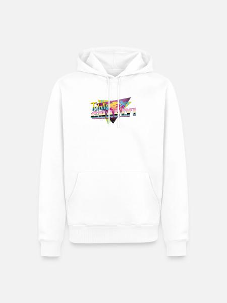 Totally Gnarly - 80er Design - Männer Premium Bio Hoodie - Weiß