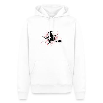 sorcière - Sweat à capuche Premium bio Homme - blanc - Devant - Nico (187cm)