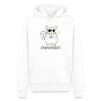 Chinchilla - Männer Premium Bio Hoodie - Weiß - Vorne - Nico (187cm)