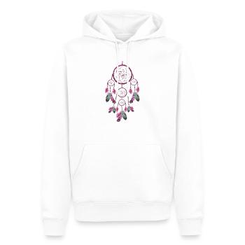 ATTRAPE-rêves Native - Sweat à capuche Premium bio Homme - blanc - Devant - Nico (187cm)