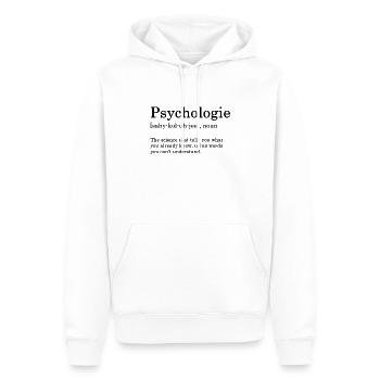 Lustiges Psychologie Shirt Psychologe Geschenk Job - Männer Premium Bio Hoodie - Weiß - Vorne - Nico (187cm)