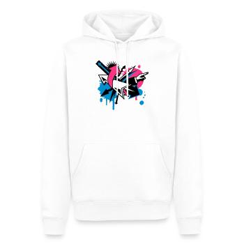 Arrows in different directions - Men’s Premium Organic Hoodie - white - Front - Nico (187cm)
