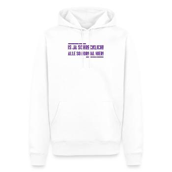 psychologie - Sweat à capuche Premium bio Homme - blanc - Devant - Nico (187cm)
