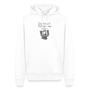 Ich könnt`kotzen vor Glück. Vers.1 - Männer Premium Bio Hoodie - Weiß - Vorne - Nico (187cm)