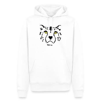 guépard - Sweat à capuche Premium bio Homme - blanc - Devant - Nico (187cm)