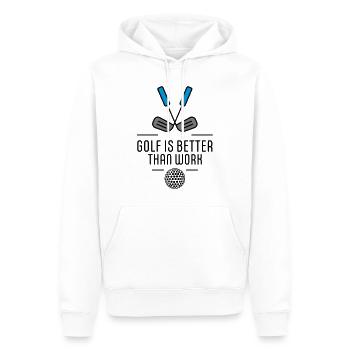 Golf - Männer Premium Bio Hoodie - Weiß - Vorne - Nico (187cm)