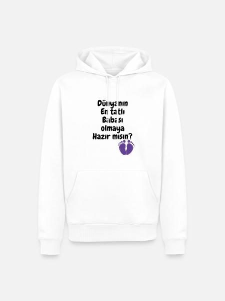 Baba Oluyorsun - Männer Premium Bio Hoodie - Weiß