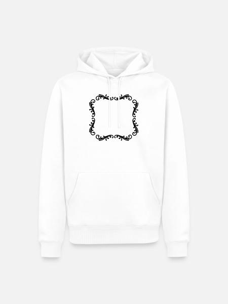 Dekorativer Rahmen Fotorahmen - Männer Premium Bio Hoodie - Weiß