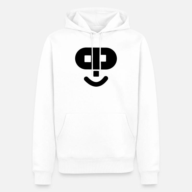 Hacker-Logo - Männer Premium Bio Hoodie - Weiß