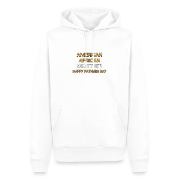 Américain Africain Quoi que ce soit Fête des pères - Sweat à capuche Premium bio Homme - blanc - Devant - Nico (187cm)