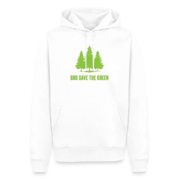 Gott schütze das Grün - Männer Premium Bio Hoodie - Weiß - Vorne - Nico (187cm)