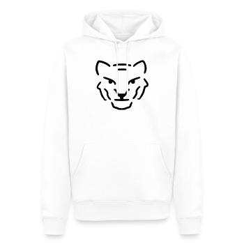 Tigre - Sweat à capuche Premium bio Homme - blanc - Devant - Nico (187cm)