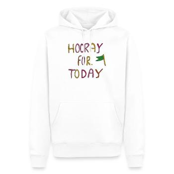 Hourra pour aujourd’hui - Sweat à capuche Premium bio Homme - blanc - Devant - Nico (187cm)