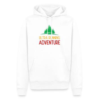 Ultra Running Advrenture - Männer Premium Bio Hoodie - Weiß - Vorne - Nico (187cm)