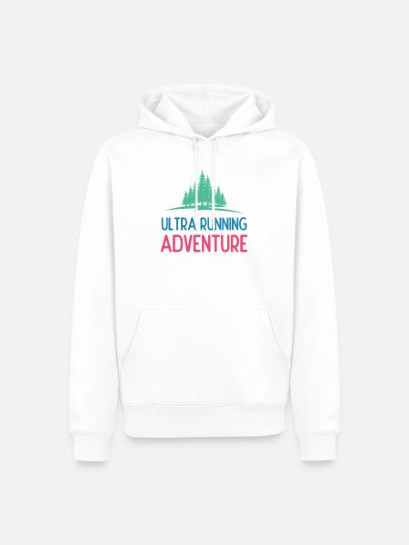 Ultra Running Advrenture - Männer Premium Bio Hoodie - Weiß
