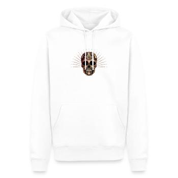 Eleganter Deko-Totenkopf - Männer Premium Bio Hoodie - Weiß - Vorne - Nico (187cm)