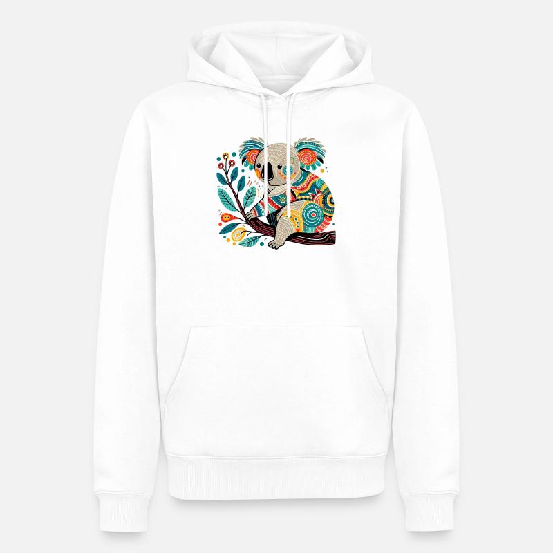 Koala - Sweat à capuche Premium bio Homme - blanc