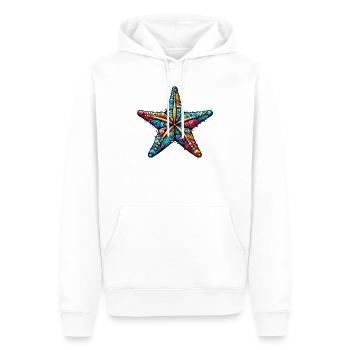 Seestern - Männer Premium Bio Hoodie - Weiß - Vorne - Nico (187cm)