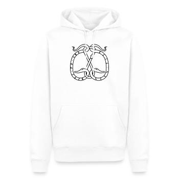 Memory - Männer Premium Bio Hoodie - Weiß - Vorne - Nico (187cm)