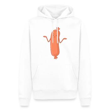 Bockwurst Wurst Achselzucken Wurscht Wurst Egal - Männer Premium Bio Hoodie - Weiß - Vorne - Nico (187cm)