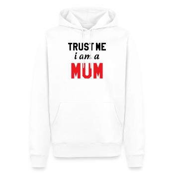 Crois moi, je suis une Maman ! - Sweat à capuche Premium bio Homme - blanc - Devant - Nico (187cm)