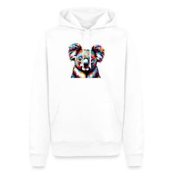 Koala - Sweat à capuche Premium bio Homme - blanc - Devant - Nico (187cm)