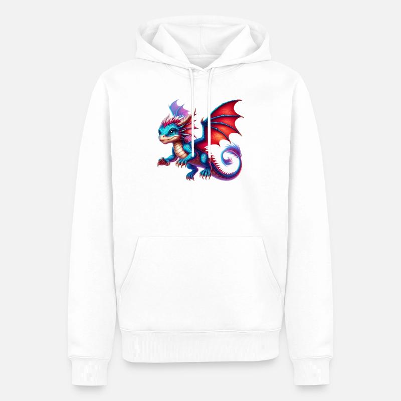Dragon - Sweat à capuche Premium bio Homme - blanc