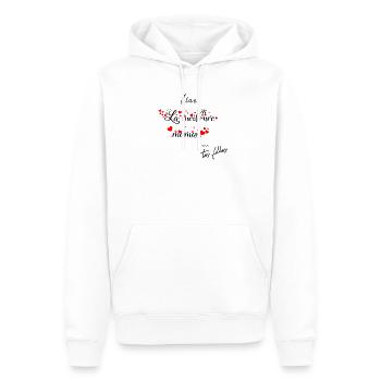 Élue la meilleure maman par tes filles (v02) - Sweat à capuche Premium bio Homme - blanc - Devant - Nico (187cm)