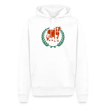 Champion-Kuhkäserei - Männer Premium Bio Hoodie - Weiß - Vorne - Nico (187cm)
