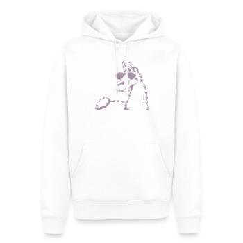 Cool Llama Alpaga Lunettes de Soleil Silhouette - Sweat à capuche Premium bio Homme - blanc - Devant - Nico (187cm)