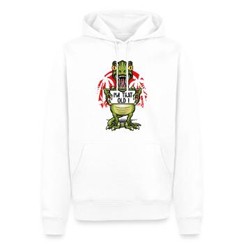 Ich bin ein alter Dinosaurier - Männer Premium Bio Hoodie - Weiß - Vorne - Nico (187cm)
