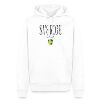 Patriote suédois, design minimaliste et élégant - Sweat à capuche Premium bio Homme - blanc - Devant - Nico (187cm)