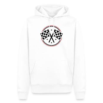 Racing Rennflagge Zielflagge - Männer Premium Bio Hoodie - Weiß - Vorne - Nico (187cm)