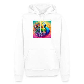 paon - Sweat à capuche Premium bio Homme - blanc - Devant - Nico (187cm)
