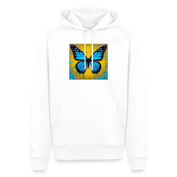 Schmetterling - Männer Premium Bio Hoodie - Weiß - Vorne - Nico (187cm)